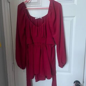 Altar'd State Burgundy Blouse